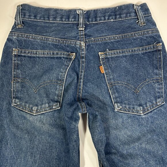 Vintage 1970s Levi’s 684 0217 Orange Tab Bell Bottom Jeans Sz 29 Waist 33 Length - Picture 9 of 11